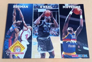 1993 Skybox League Leaders Rebounds #284 - Shaquille O'Neal, Rodman, Mutombo - Picture 1 of 2