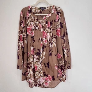 Roaman’s Neutral Floral Boho Shirt Tunika Gr. 20W *K24 - Bild 1 von 20