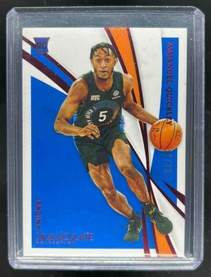 2020-21 Immaculate Immanuel Quickley Red RC #11/49 Knicks - Image 1 of 2