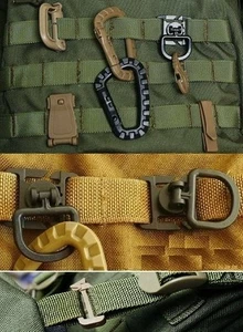 softair Camelbak Accessori tattici ganci Tan Khaki nero moschettone airsoft - Imagen 1 de 29