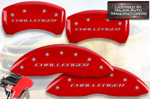 2012-2023 Dodge "Challenger" SXT Front + Rear Red MGP Brake Caliper Covers BR5
