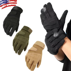 Tactical Full Finger Gloves Army Military Hunting Combat Shooting for Men Women - Picture 1 of 12