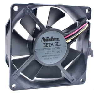 Nidec D08A-12BL 8025 80mm x 25mm Panasonic TV Cooling Fan DC 12V 0.06A 3Pin TG04 - Picture 1 of 3