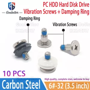 10 x PC HDD Hard Disk Drive Shock Proof Anti Vibration Screws + Damping Ring - Picture 1 of 10