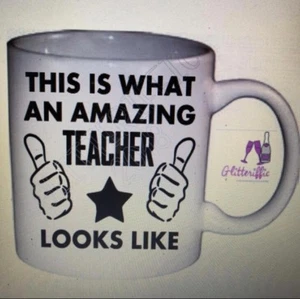 X5 SO SIEHT EIN ERSTAUNLICHER LEHRER AUS WIE ZUM SELBERMACHEN WEINGLAS BECHER VINYL - Bild 1 von 1