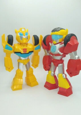 Transformers Rescue Bots Mega Mighties BUMBLEEBEE & HOT SHOT Figures   - Image 1 of 4
