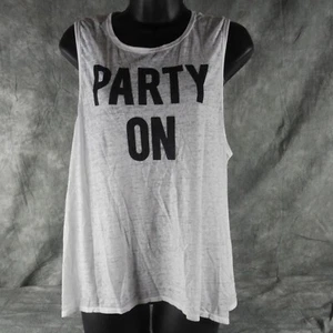 CHASER PARTY ON GRAPHIC MED TANK MUSCLE TEE BLACK WHITE JERSEY T SHIRT S1E1 - Picture 1 of 7