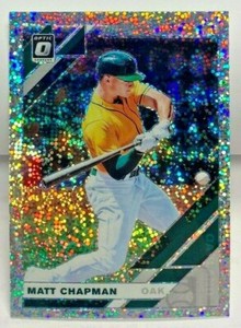 Matt Chapman 2019 Donruss Optic Weiß Sparkle Prizm Refraktor Sp # 192 Oakland