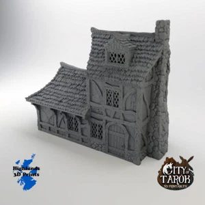 Medieval Two Storey House 28/20/15/10mm Scatter Terrain Tabletop Gaming DnD - Picture 1 of 12