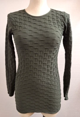 Tees by Tina Women's One Size Fits Most Long Sleeve Textured Lattice Stretch Top - Image 1 of 4