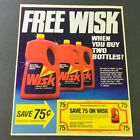 VTG Retro 1983 Wisk Laundry Detergent & O.B. Summer Design Sweepstakes Ad Coupon