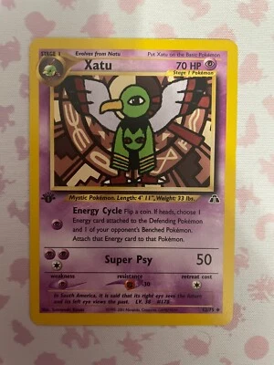 XATU - 1st Edition 2000 Pokemon Cardn Holo Neo Genesis 52/111 - LP No - Image 1 of 2