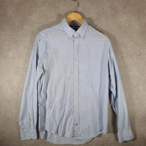 Vintage Tommy Hilfiger Kariertes Langarmhemd mit Knopfleiste M Blau Herren Sommer » - Bild 1 von 8