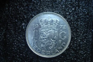 Netherlands 1972 - 1 Gulden Pre-Euro Nickel Coin - Queen Juliana KM# 184a - Picture 1 of 3