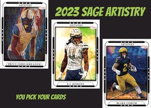 2023 SAGE FOOTBALL Artistry Pick Your Cards - Picture 1 of 61