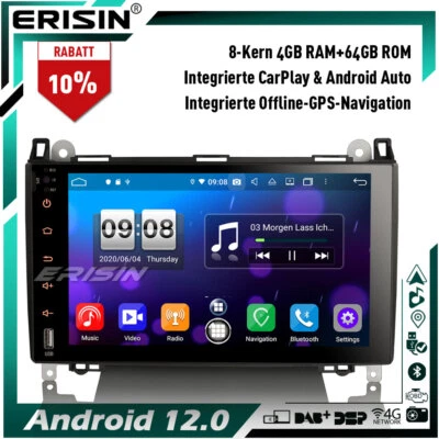 9" Android 12 Autoradio GPS CarPlay Mercedes A/B KlasseViano Sprinter VW Crafter - Bild 1 von 4