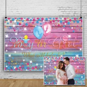 7x5 FT Gender Reveal Backdrop Boy Girl Baby Gender Reveal Party Decorations S... - Picture 1 of 8