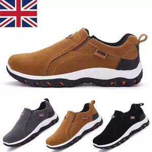 Mens Slip on Sport Shoes Outdoor Loafers Casual Walking Sneakers Hiking Trainers - Picture 1 of 38