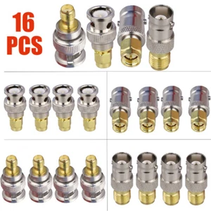 16PC BNC to SMA Type Male Female RF Connector Adapter Test Converter Kit US - Picture 1 of 8
