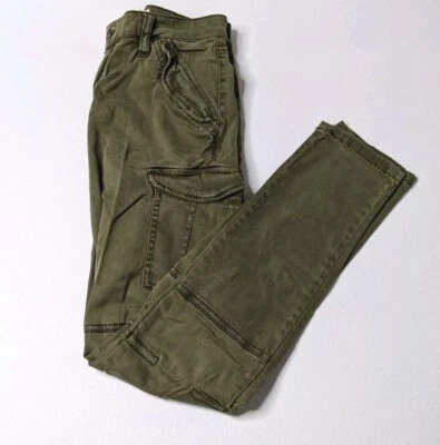 H&M L.O.G.G. Pantalones cargo niñas 4 W24 verde oliva denim juvenil Foto 1 de 4