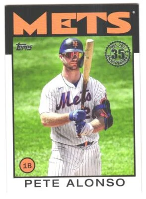 2021 Topps Pete Alonso #86B-65 1986 Topps Baseball 35th Anniversary (Series One) - Image 1 of 2