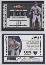 2019 Panini Elite Extra Edition USA Collegiate National Team Tickets Nick Loftin