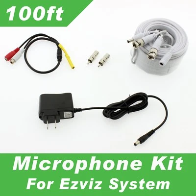 [100 pies] Kit de micrófono para vigilancia EZVIZ BD-2G08B2, BD-2804B1, BD-1424B1 Foto 1 de 4