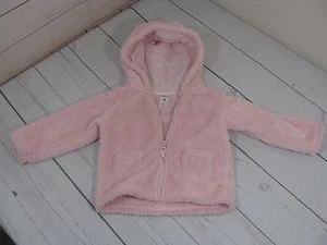 Carter's Girls Pink Soft Fuzzy Jacket with Ears on Hood Size 18 Months - A1138 - Picture 1 of 2
