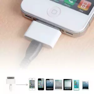 Female Micro USB To Male for Apple 30 Pin iPhone4 4S 3G 3GS Charger Adapter - Picture 1 of 8