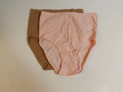 Paquete de 2 calzoncillos Rhonda mezcla de algodón cizalla "Ahh" - 346134 - desnudos/rubor - medianos - NUEVOS Foto 1 de 2