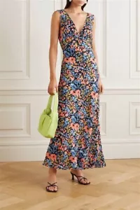 Rixo Sandrine Floral Midi Dress Size XS UK 8 - Picture 1 of 9