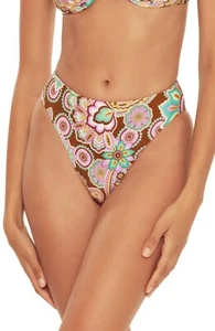 Becca by Rebecca Virtue L42601 Womens Brown Reversible Swim Bottoms Size XS - Picture 1 of 2