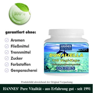 Dunaliella Alge 120 Vegi-Kaps - Beste HANNES' Qualität - Bild 1 von 1