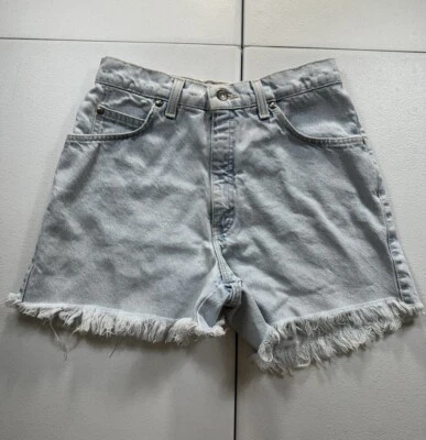 Pantalones Cortos De Colección Levi’s 37950 Corte Para Mujer’s 9 Blanco Naranja Pestaña Tiro Alto EE. UU. Foto 1 de 4