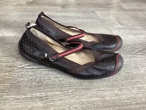 J-41 Mary Jane Womens Size 9.5 M Vegan Brown Cypress Leather Shoes Flats J41 - Picture 1 of 9