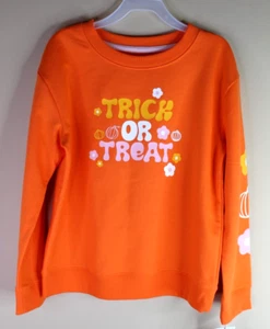 Cat & Jack Halloween Girls Trick or Treat Sweatshirt, Size XL 14 - Picture 1 of 1