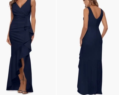 Vestido con volantes cuello en V Betsy & Adam Talla: 12 Foto 1 de 4