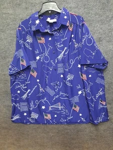 Camicia americana blu con bottoni Personal Touch USA 2XL SS - Foto 1 di 5