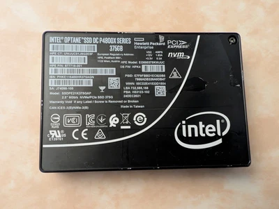 Inte Optane P4800X 375 GB NVMe Intel U.2 NVME/PCIe 3,0 x4 Foto 1 de 4