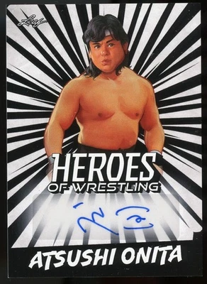 Leaf Heroes of Wrestling 2023 - Autógrafos Atsushi Onita #BA-AO1 (AU) Foto 1 de 2