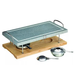 Artesa Natural Marble Tabletop Hot Stone Grill with Gel Burners, No Cable Needed - Picture 1 of 6