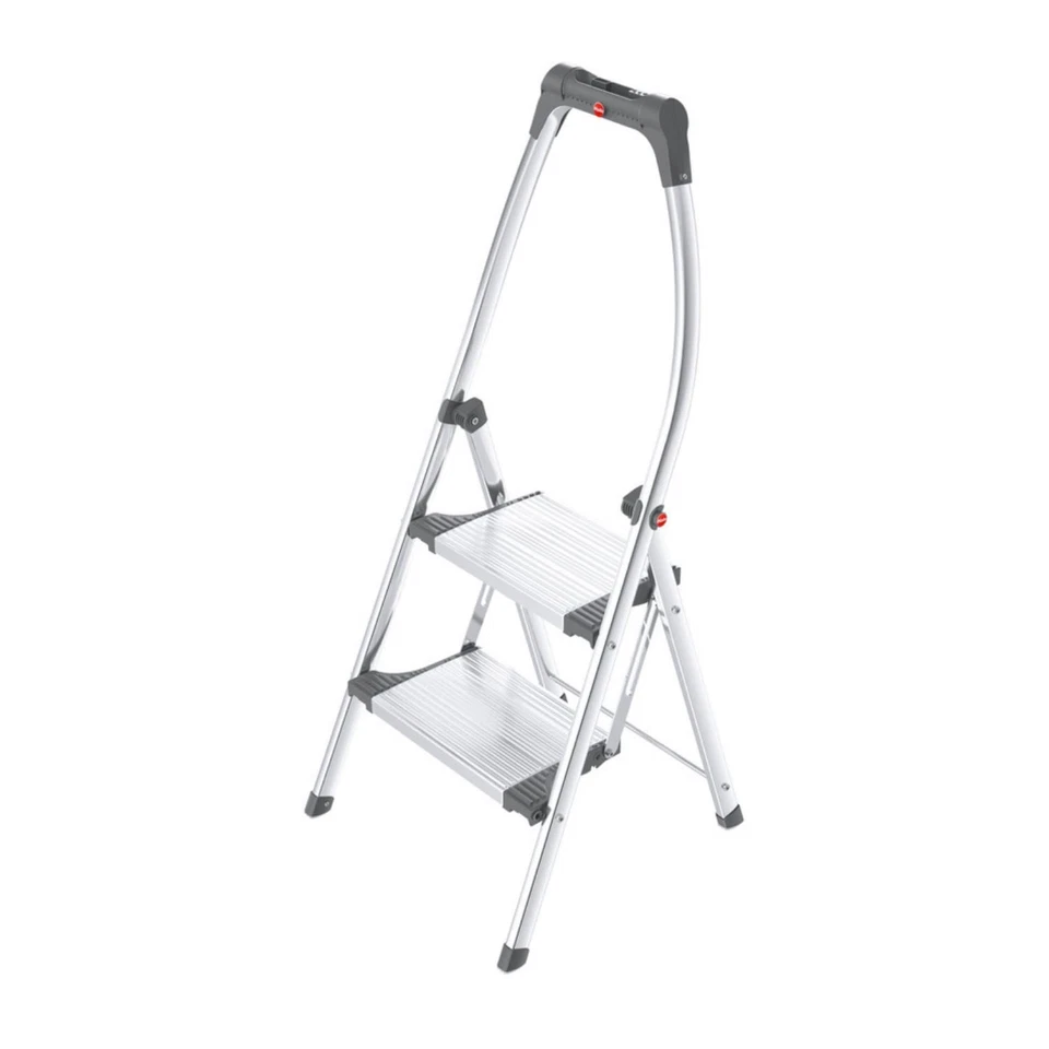 Escalones plegables de aluminio Hailo LivingStep Comfort Plus - Dos escalones extra grandes Foto 1 de 4