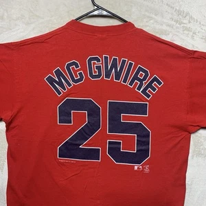 Vintage Lee Sport St. Louis Cardinals Mark McGwire T Shirt Fits Mens M/L Y2K - Picture 1 of 12