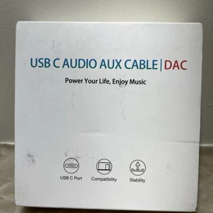 Type-C to 3.5mm Audio Aux Jack Cable With DAC Chip f Samsung Galaxy S21 Ultra US - Photo 1 sur 4