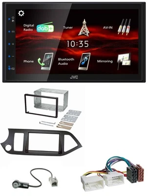 JVC USB Bluetooth MP3 DAB 2DIN Autoradio für Kia Picanto ab 11 Start-Stop - Bild 1 von 4
