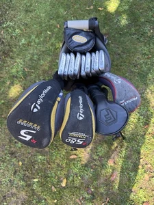 FULL RIGHT HANDED TAYLORMADE GOLF SET IN A SUN MOUNTAIN STAND BAG. FREE POST - Picture 1 of 12