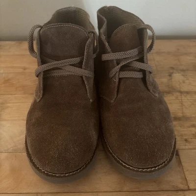 J CREW Crewcuts Niños Talla K3 Gamuza Marrón Botas con Cordones, Chukka, Con Cordones Foto 1 de 4