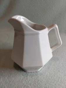 Brocca sciroppo vintage Homer Laughlin coloniale bianca Dover crema Ironstone USA 4,5" - Foto 1 di 8