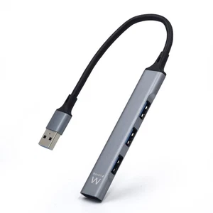 Ewent EW1144 Hub USB A, 4 porty Ultra Slim Data Hub z 3 portami USB A 2.0, 1 USB - Zdjęcie 1 z 5