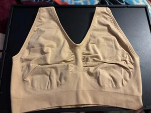 Secret Solutions Wireless Seamless Bra-Beige Size Medium 38D - Picture 1 of 4